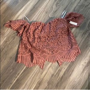 BRAND NEW Lovers + Friends Lace Blouse